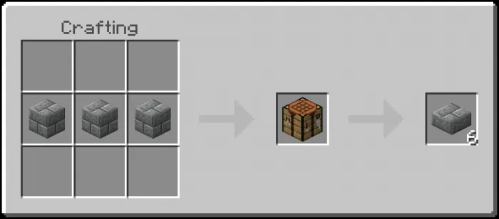 Andesite Bricks Slabs Recipe (Variant 1)