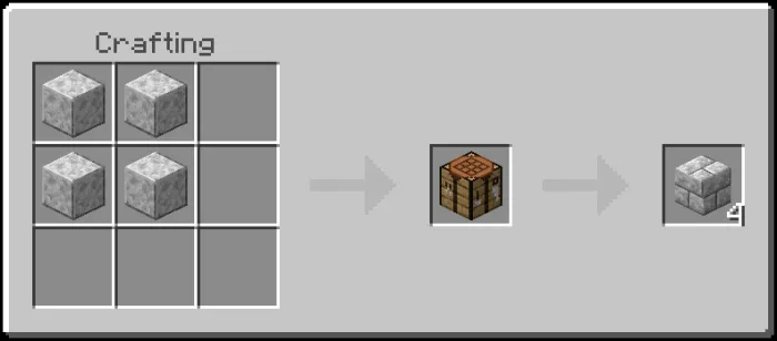 Diorite Bricks Recipe (Variant 1)