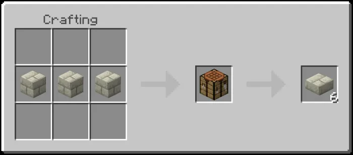 Limestone Bricks Slab Recipe (Variant 1)