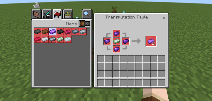 Transmutation Table: Screenshot 2