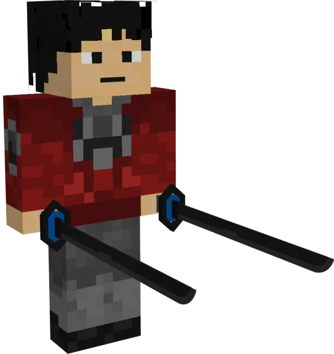 Samurai with Two Samurai Swords