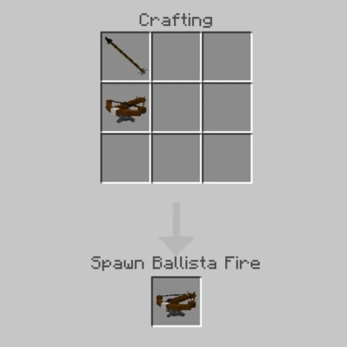 Spawn Fire Ballista Recipe