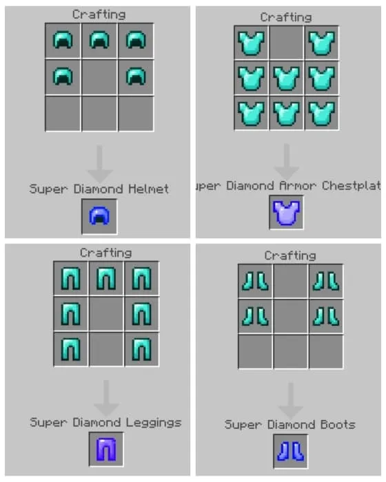Super Diamond Armor Recipes