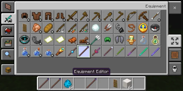 Sticks in the Inventory