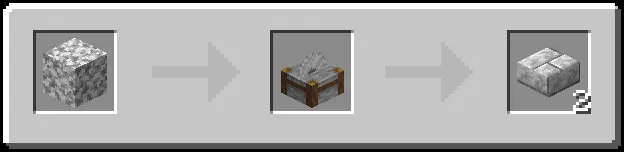 Diorite Bricks Slabs Recipe (Variant 2)