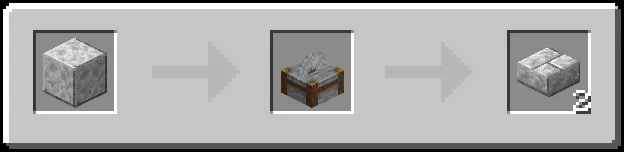 Diorite Bricks Slabs Recipe (Variant 3)