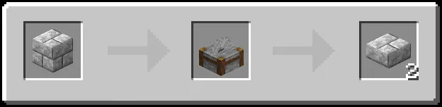 Diorite Bricks Slabs Recipe (Variant 4)