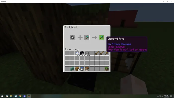 Binding the Diamond Axe on Soul Anvil