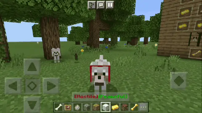 Wolf Attacking in Hostile Mode