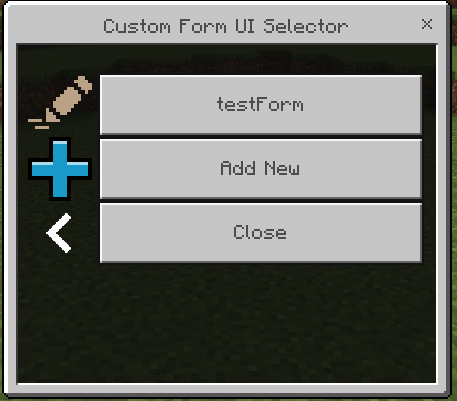Custom Form UI Selector GUI: Screenshot