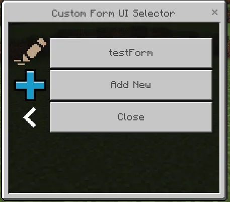 Custom Form UI Selector GUI: Screenshot