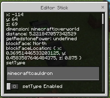 Editor Stick GUI: Screenshot 1