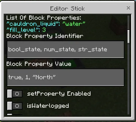 Editor Stick GUI: Screenshot 2