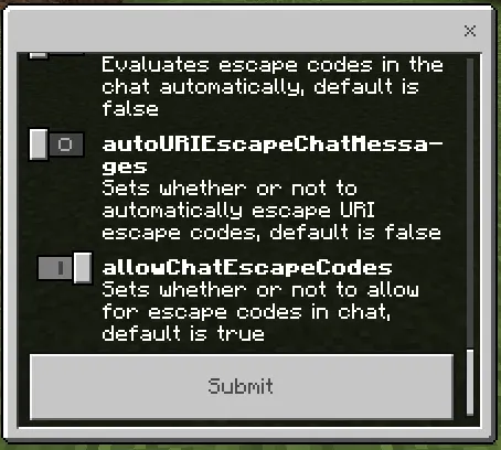 Global Settings GUI: Screenshot 6