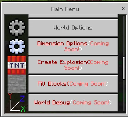 Main Menu GUI: Screenshot 3