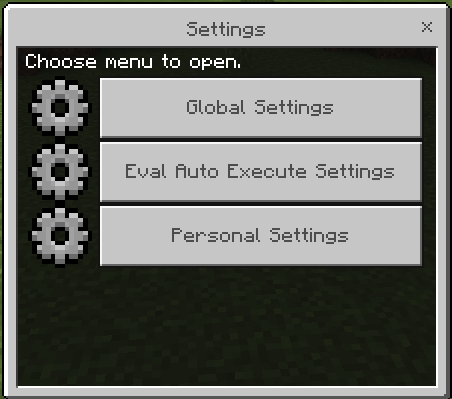 Settings GUI: Screenshot