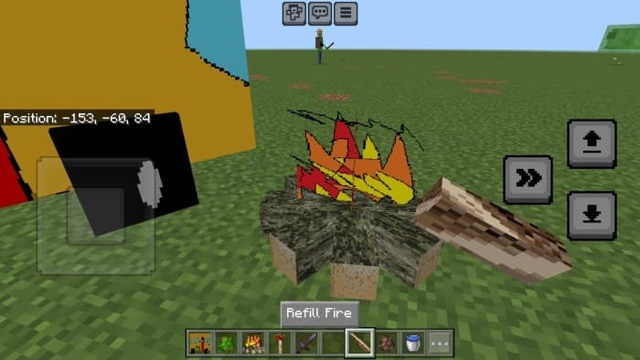 Refilling Fire in Campfire