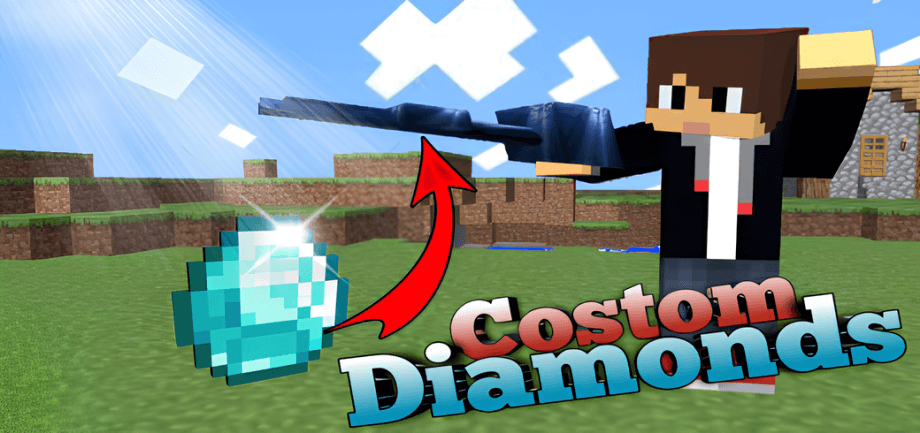 Thumbnail: Minecraft, but I can craft Custom Diamonds