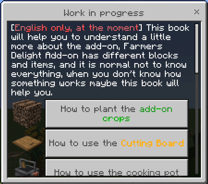 Farmer's Book UI