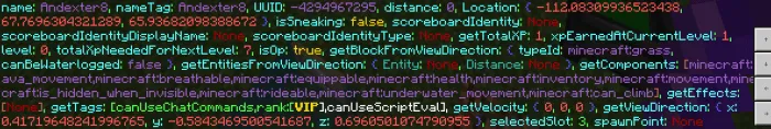 Player Debug Info: Screenshot