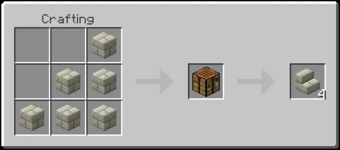 Limestone Bricks Stairs Recipe (Variant 1)