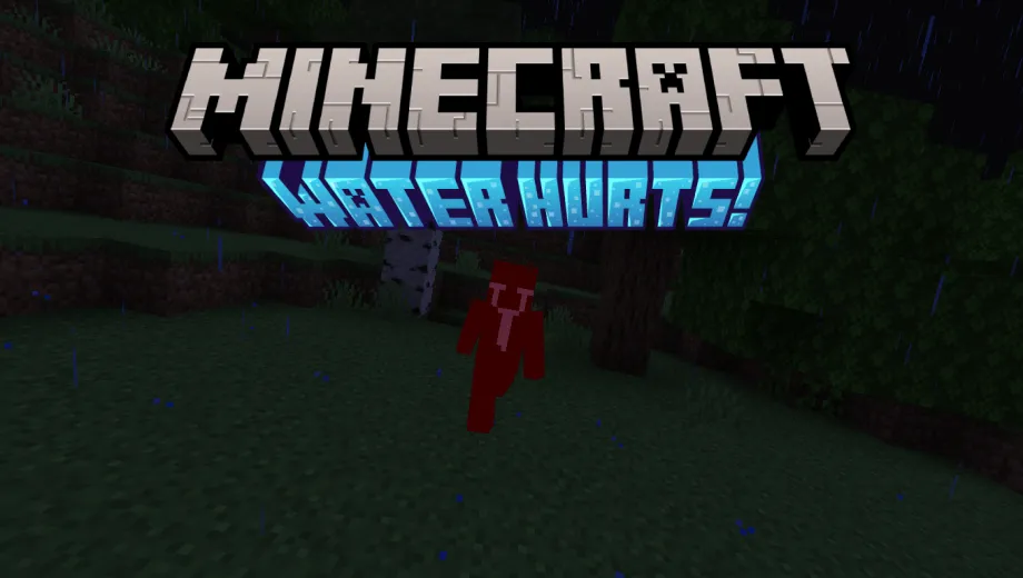 Thumbnail: Minecraft, but... WATER HURTS!