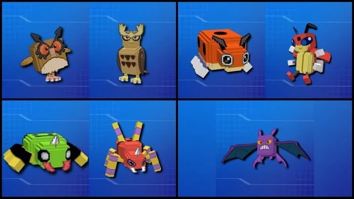 Hoothoot, Ledyba, Spinarak and Crobat