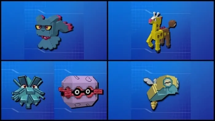 Misdreavus, Girafarig, Pineco and Dunsparce