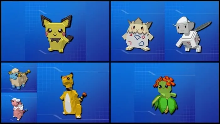 Pichu, Togepi, Mareep and Bellossom