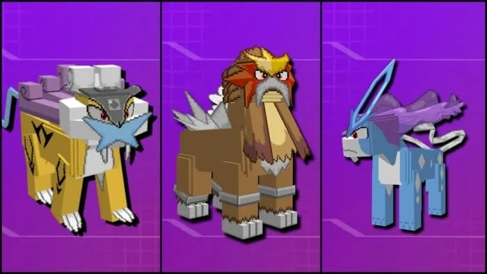 Raikou, Entei and Suicune