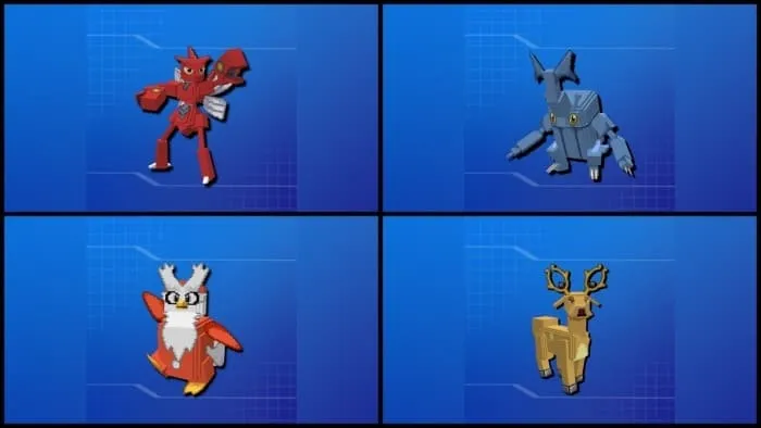 Scizor, Heracross, Delibird and Stantler