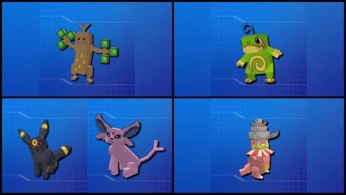 Sudowoodo, Politoed, Espeon, Umbreon and Slowking