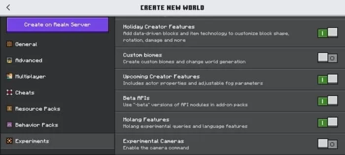 Required Experiments for the Waystones Addon