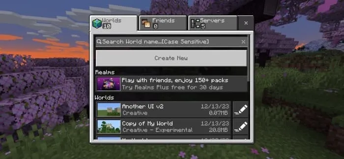 Play Screen: Screenshot