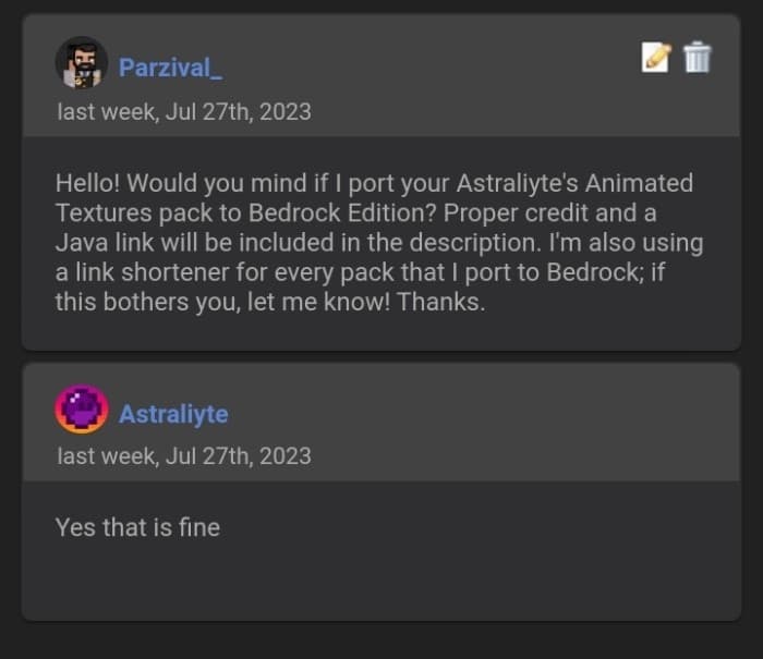 Astraliyte's Permission for Parzival