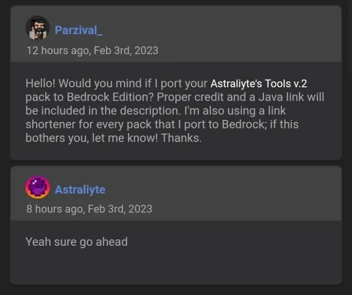 Astraliyte's Permission for Parzival