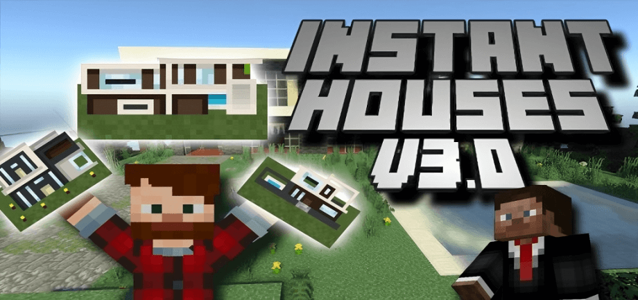 Thumbnail: Instant Houses Addon V3.0 (Generate Instant Houses in Survival)