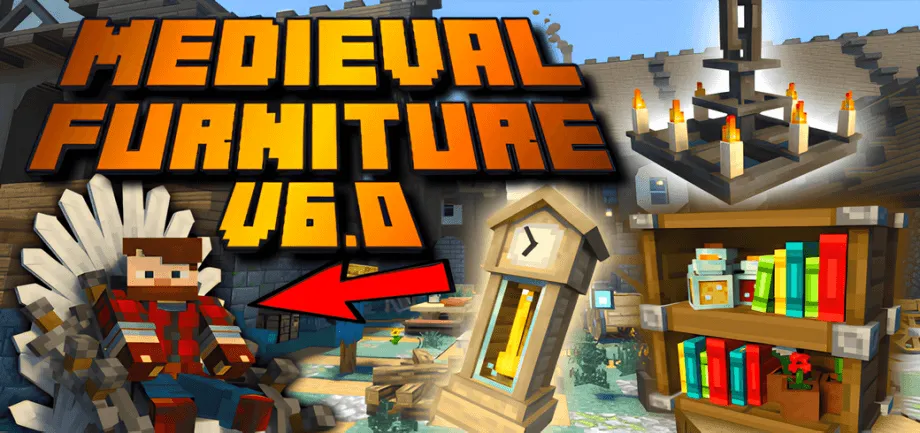 Thumbnail: Medieval Furniture Addon V6.4 for MCPE 1.21.22