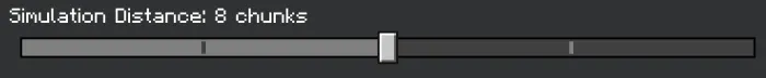 Simulation Distance Slider