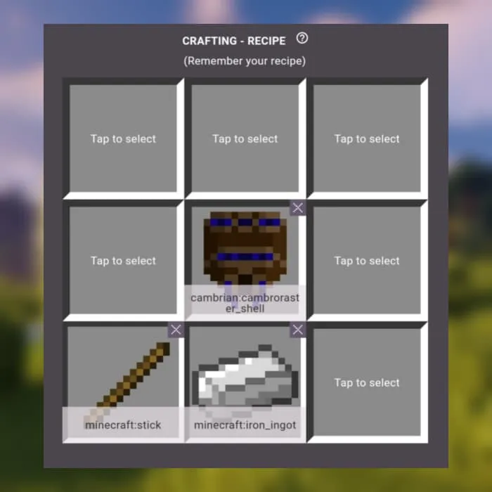 Cambroraster Knife Recipe