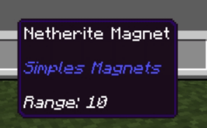 Netherite Magnet Item Info