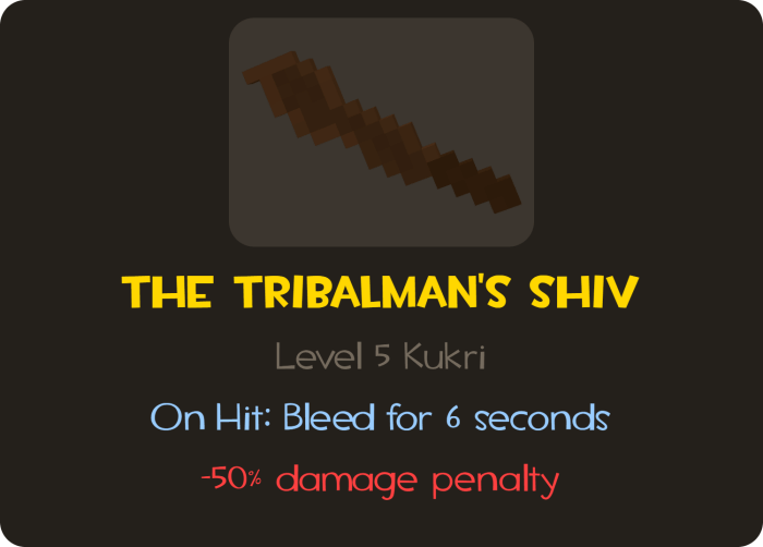 The Tribalman's Shiv