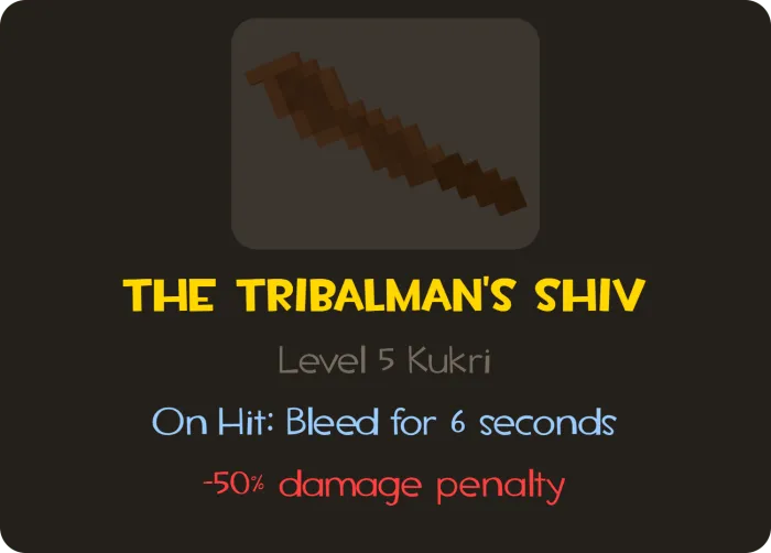 The Tribalman's Shiv
