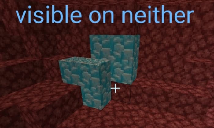 Visible Ancient Debris: Visible on Nether