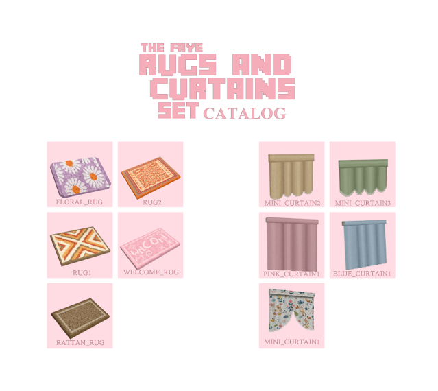 The FAYE Rugs & Curtains Set Catalog