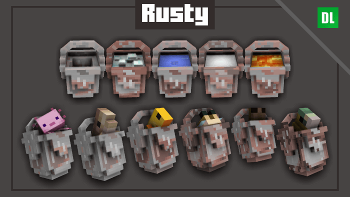 Rusty 3D Buckets