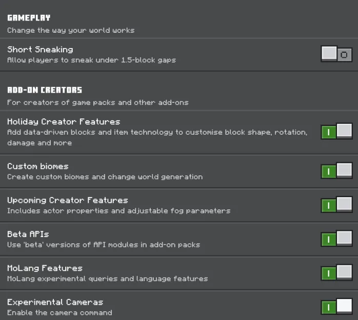 Required Experiments for Advanced Waypoint Addon