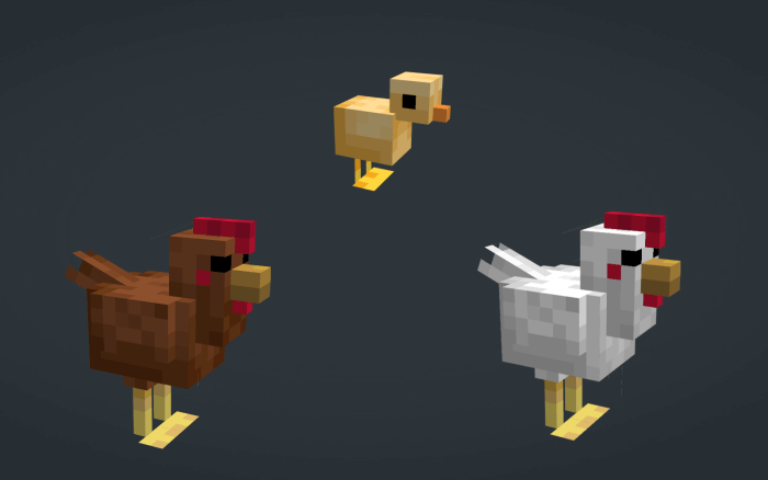 Barely Default Chickens Variants 1