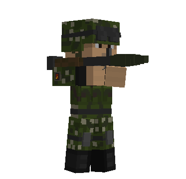 Chinese Soldier with RPG: Shoot Animation
