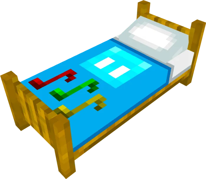 Light Blue Beautiful Bed